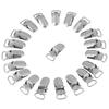 20pcs Silver Metal Metal Suspenders Clips Rugged Fasteners Adjustable Fastener Accessory