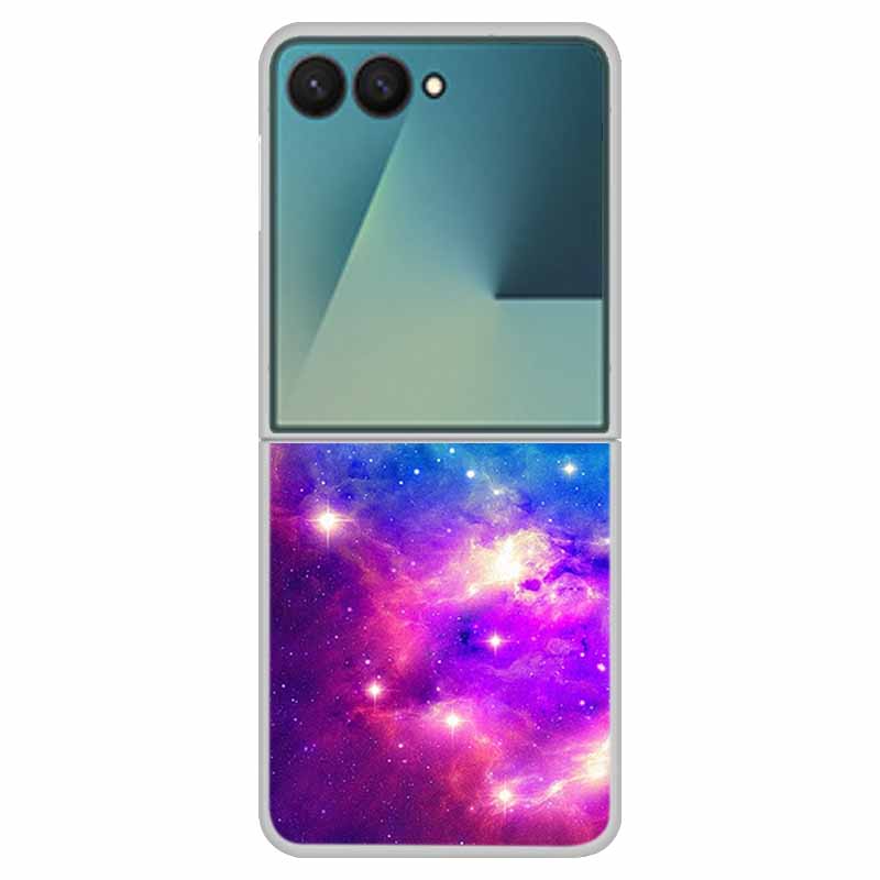 Funda For SAMSUNG Z Flip 7 Cases Marble Clear Hard PC Phone Back Cover for Galaxy Z Flip7 5G Back Cover ZFlip7 Transparent Shell