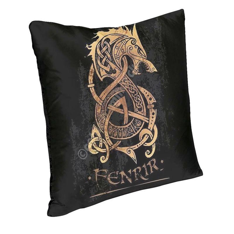 Viking Valhalla Fenrir Modern Pillow Cover Decoracion Salon The Nordic Monster Wolf Odin Cushions For Sofa