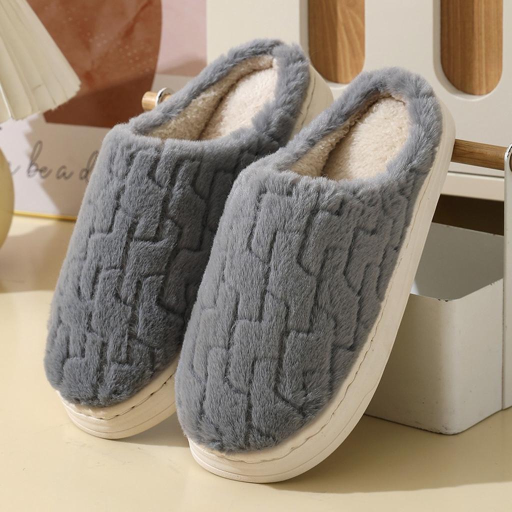 Cotton Slippers for Women in Winter, Anti Slip and Warm for Indoor Use, and Home Fur Slippers for Women