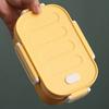 Double-Layer Two-Compartment Lunch Box PP Plastic Buckle Fresh-Keeping Box Portable Lunch Snack Box Microwave Ovens Safe