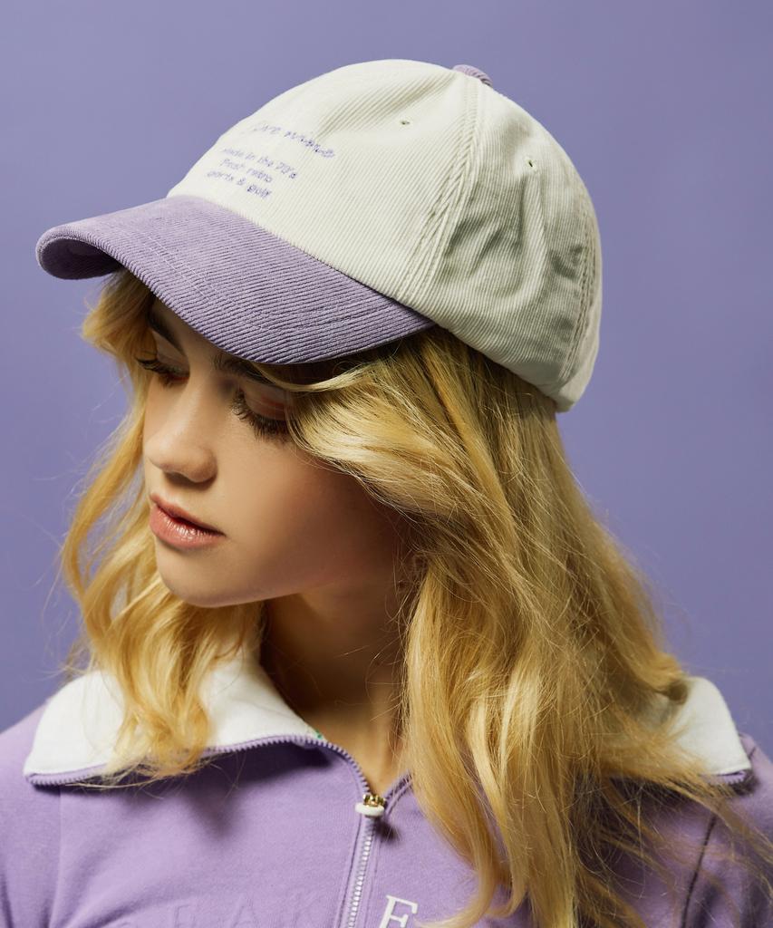 CREVE9 Retro Two-Tone Corduroy Ball Cap Pp