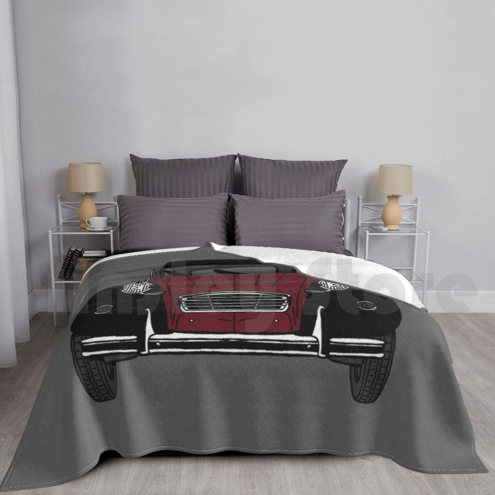 2cv Road Car Blanket Super Soft Warm Light Thin 2cv French Driver Gift Classic Vintage Retro Size: 75*100cm, Weight: 230 GSM
