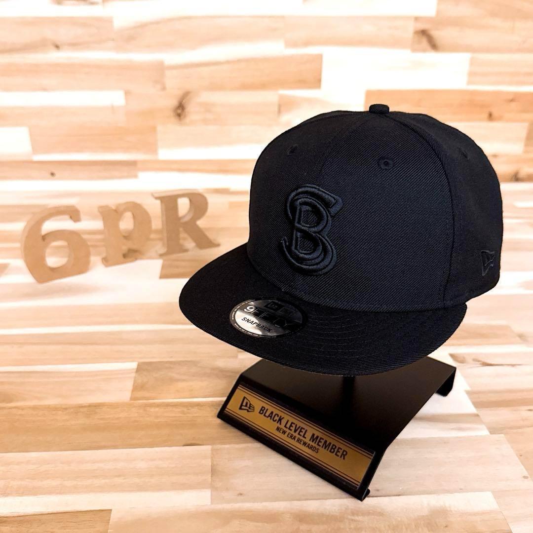 

[USED] Rare New Era x Shot Limited Edition Collaboration All Black Layered S Logo Cap (Black)