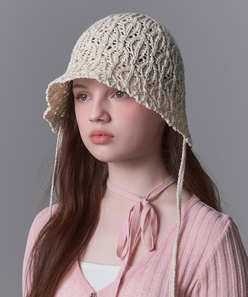 Hwaiteusaenjeu Floral Wave Hanji Yarn Airy Bucket Hat Edessa (6 Colors)