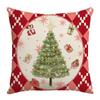 New Cartoon Deer Christmas Bedside Sofa Pillow Holiday Gift Decoration Linen Print Waist Pillow Case
