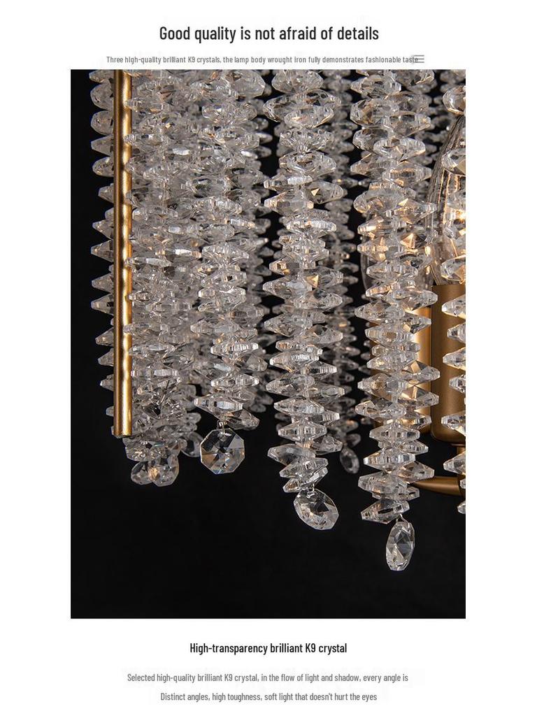 French Crystal Chandelier: Luxury Retro Tassel Light for Bedroom or Restaurant