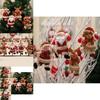 Merry Christmas Dancing Ornaments Featuring Festive Santa Snowman Reindeer Bear Decorations