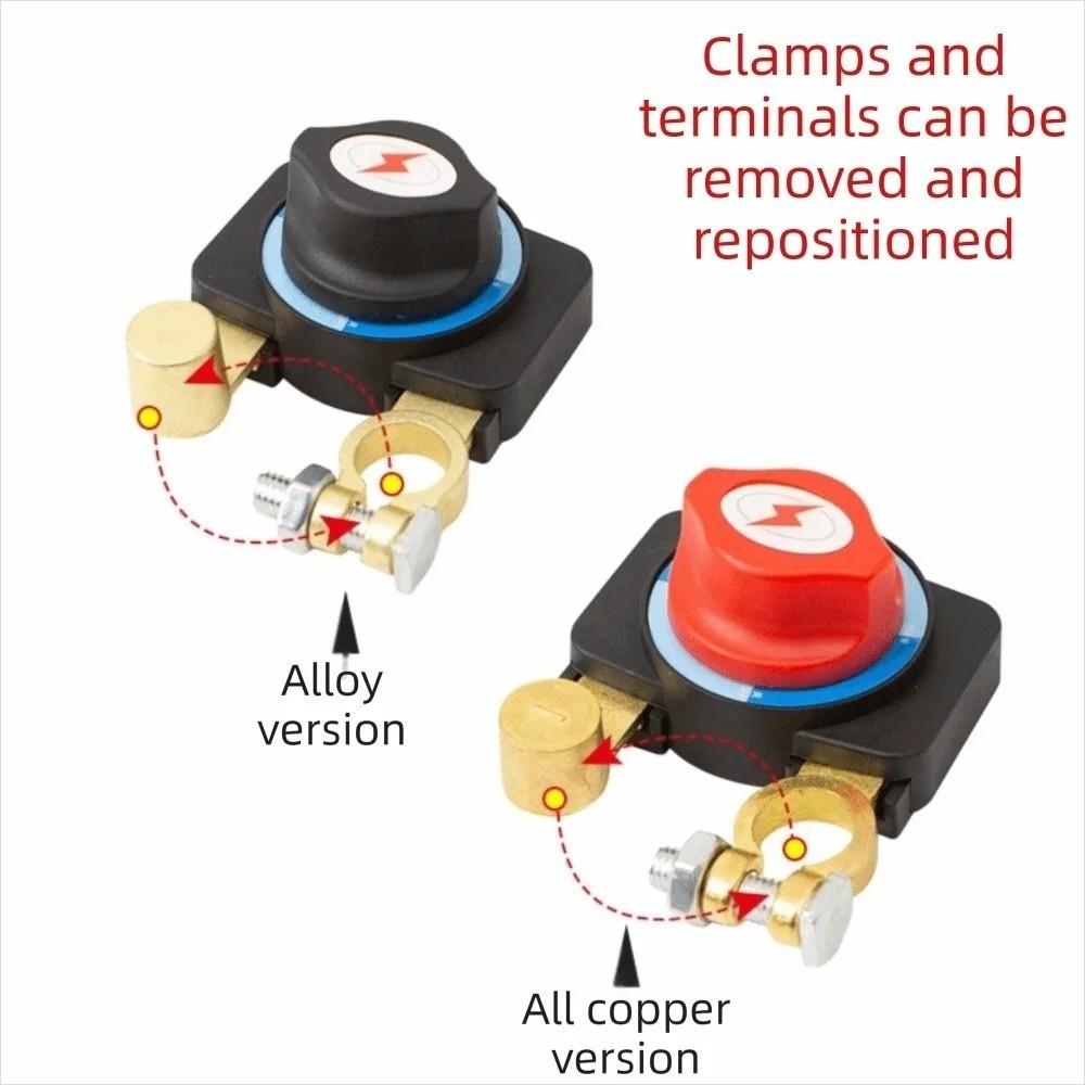 Neuer wasserdichter Batterieschalter Manuelle Bedienung Kupfer Stromabschaltschalter Negativschalter 12V-24V Kfz-Schalter