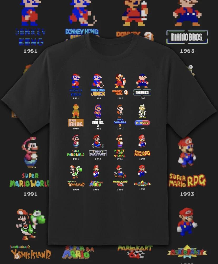 Super Mario Evolution of A Plumber T Shirt Youth M - Adult 6XL! L