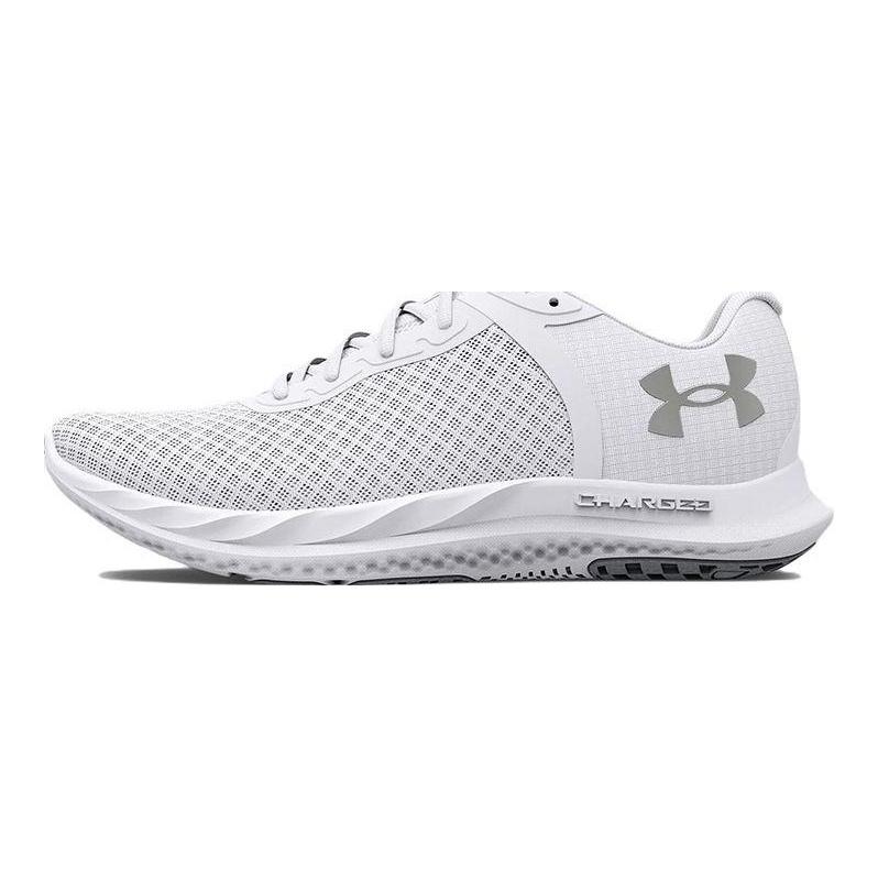 Under Armour Charged Breeze White Metallic Silver Women Sneakers 3025130-100