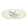 Linen Placemat Embroidery Butterflies Pattern Oval Heat-Resistant Stain-resistant Placemat Dining Accessories