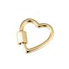Geometric 18K Gold-Plated Heart & Oval Necklace Clasp Keychain DIY Accessory
