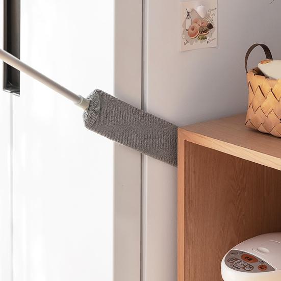 Retractable Gap Dust Cleaner Reusable Dust Cleaning Tool with Bendable Microfiber Duster Telescopic Dusting Wand for Hard-to-Reach Areas Ceilings