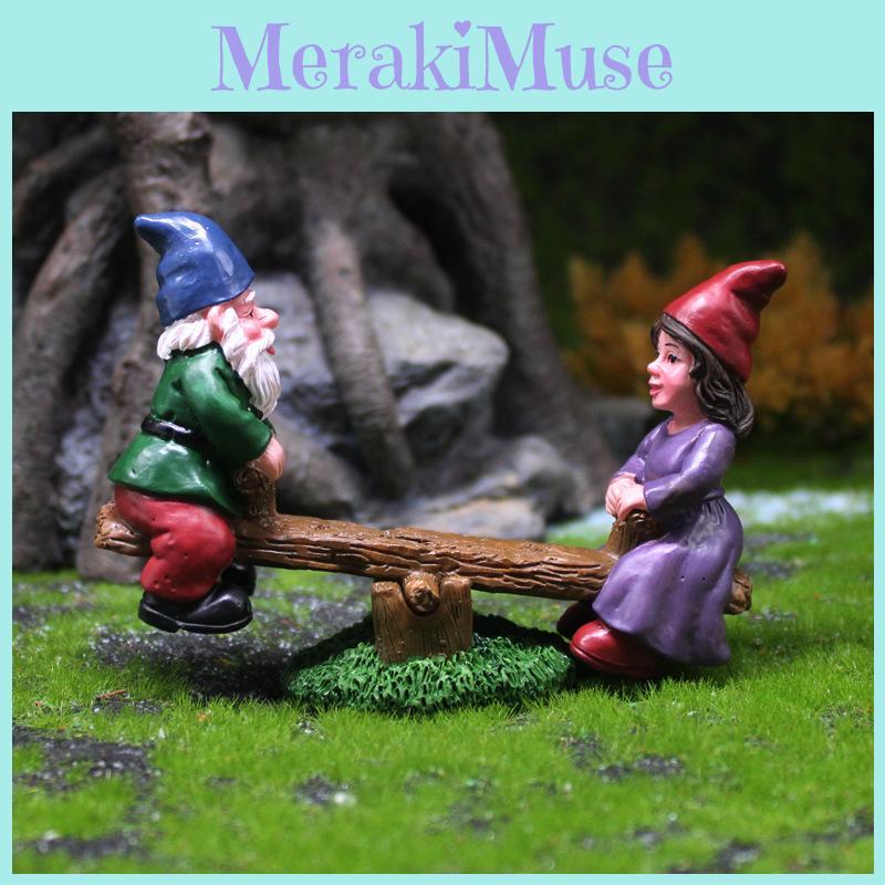 Seesaw Dwarf Resin Ornament Creative Garden And Party Micro Decoration Landscape