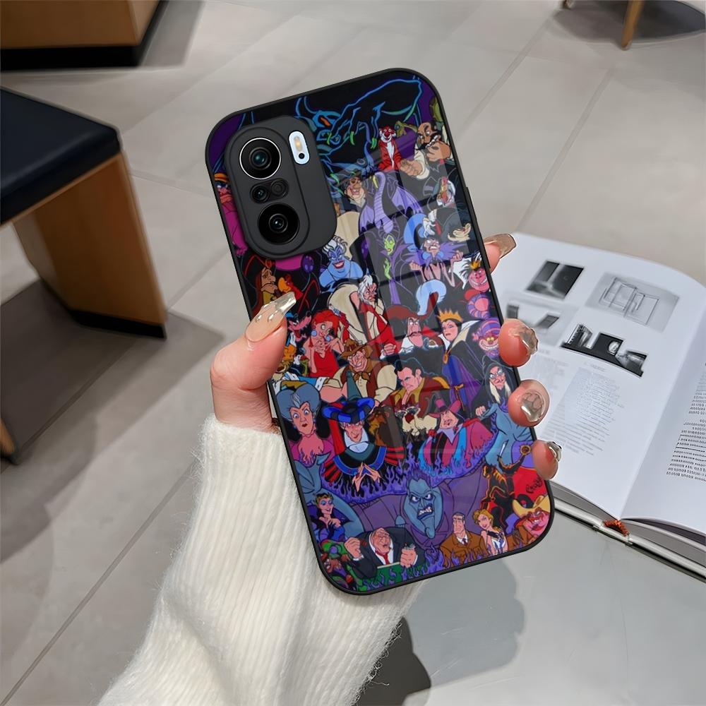 

Disney Villains Phone Case Glass For Xiaomi 15 14 12 Lite 13 Pro 11t Lite POCO M5 X6 M6 X5 X3 NFC F5 F6 Pro Cover POCO X5 5G