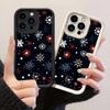 JT141 Christmas Geometric Snowflake for iPhone 17 16 15 Pro Max Samsung S26 S25 Ultra A17 A16 A07 A56 Xiaomi 15T Redmi 15c 14c Note 14 Soft TPU Case