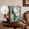 DIY Pearl Painting Set Lily Pattern Home Decoration Handmade Sticky Diamond Creative Canvas Pearl Art Painting Crafts Perfect Gift