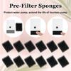 30 PCS Replaced Foam Filters, Pet Fountain Replacement Filters Cat Water Fountain Filters Foam Filters for Eversweet 3 Pro/Solo 2/Solo SE Compatible