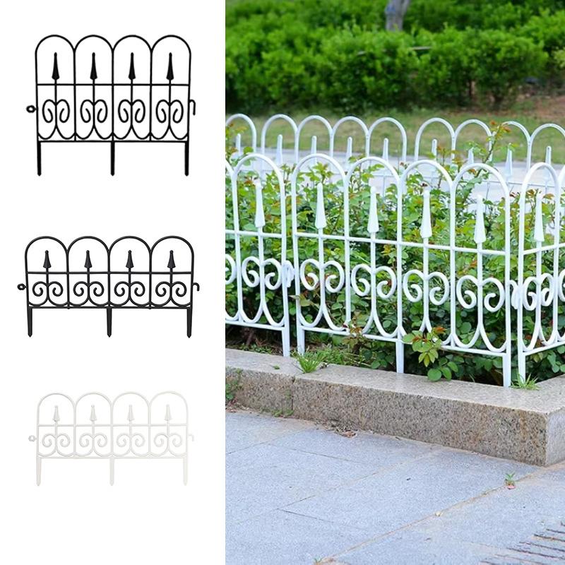 2 stk Gjerdebarriere Dyresikker Landskap Dekorativ Rustsikker Hjem Gårdsplass Dekor Bøybar Ornamental Rullemønsterdesign