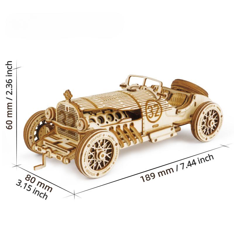 

3D головоломка, механическая модель, деревянная модель, строительные наборы, игрушка в подарок для детей и взрослых MC401 Grand Prix Car