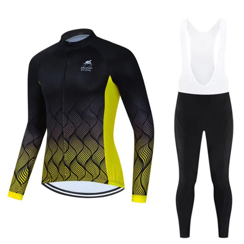 2026 Autumn Velvet Thin Cycling Suit Cycling Suit Bicycle Spring and Women's Long-sleeved Suit Quick-drying Breathable Sunscreen Overalls Trousers