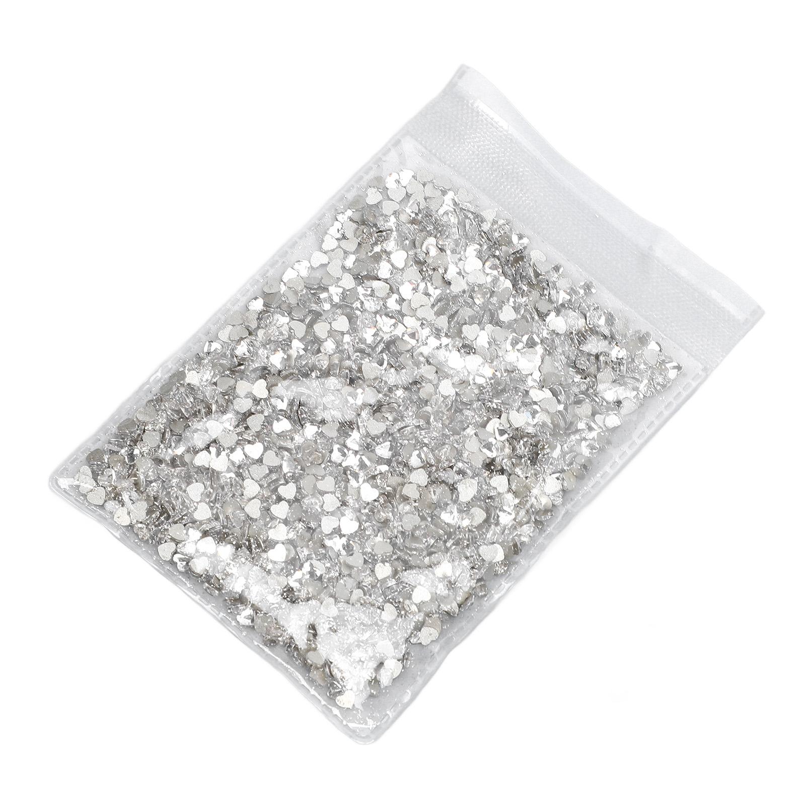 

1 Pack Nail Art Accessories Sparkling Nail Sequins Flat Bottom Transparent Heart Shape Glitter Nail Decoration