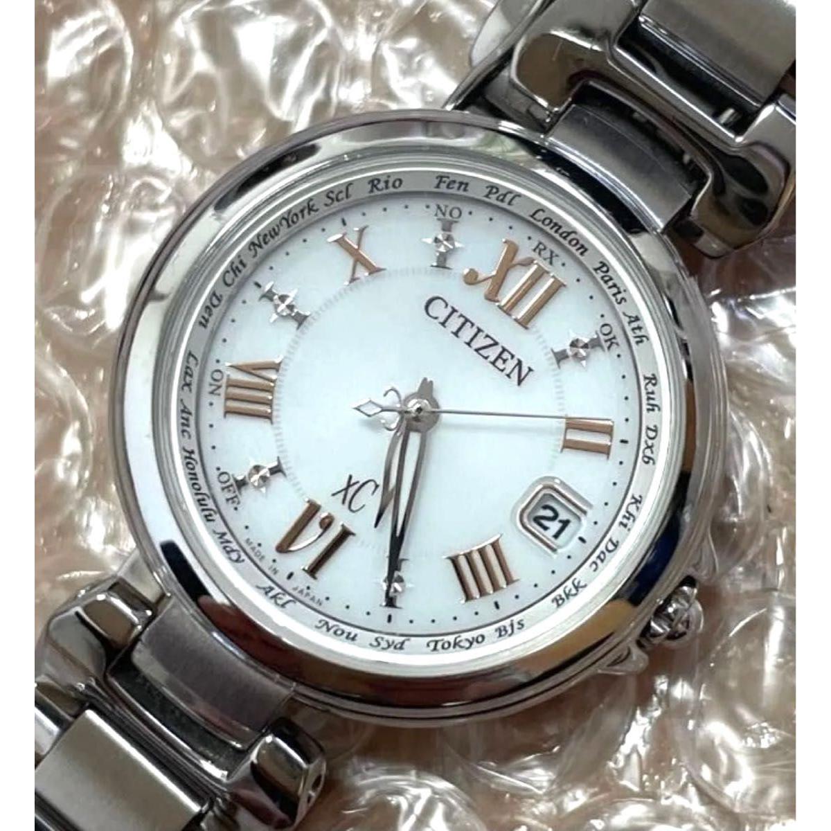 CITIZEN Citizen Cross Sea EC1030-50A Radio Solar Watch Silver Nekopos Shipping