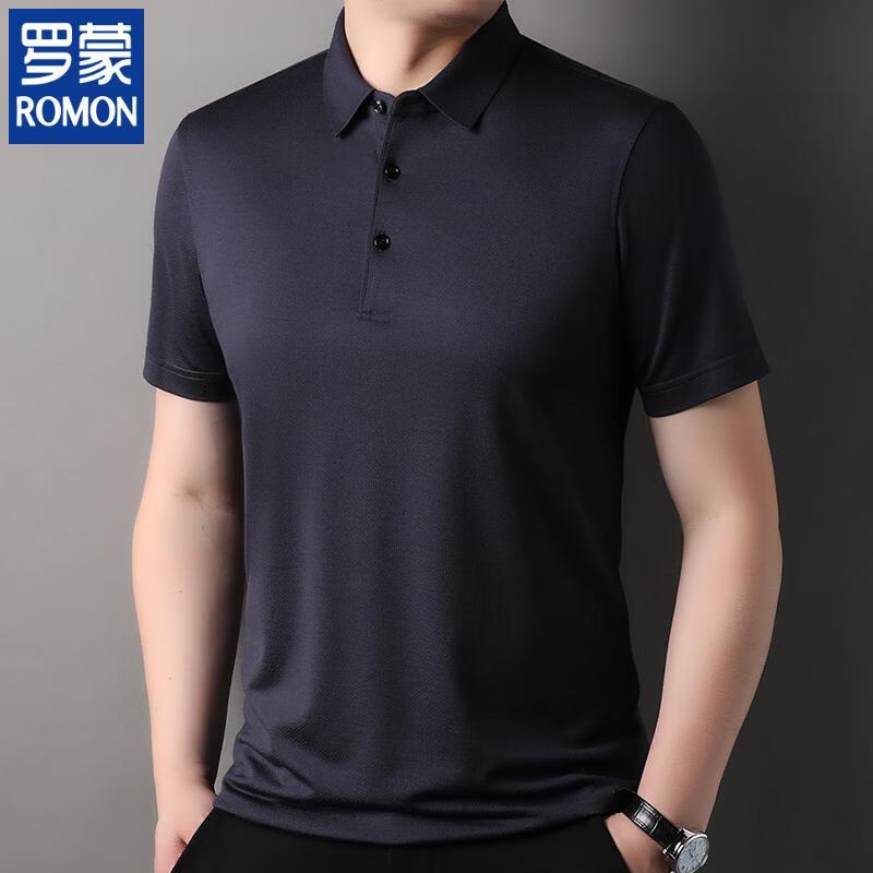 

Romon Men s Silk Polo Shirt XL