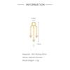 BOAKO 925 Silver Star Moon Chain Tassel Earrings for Women Fashion Luxury Fine Jewelry Dainty Piercing