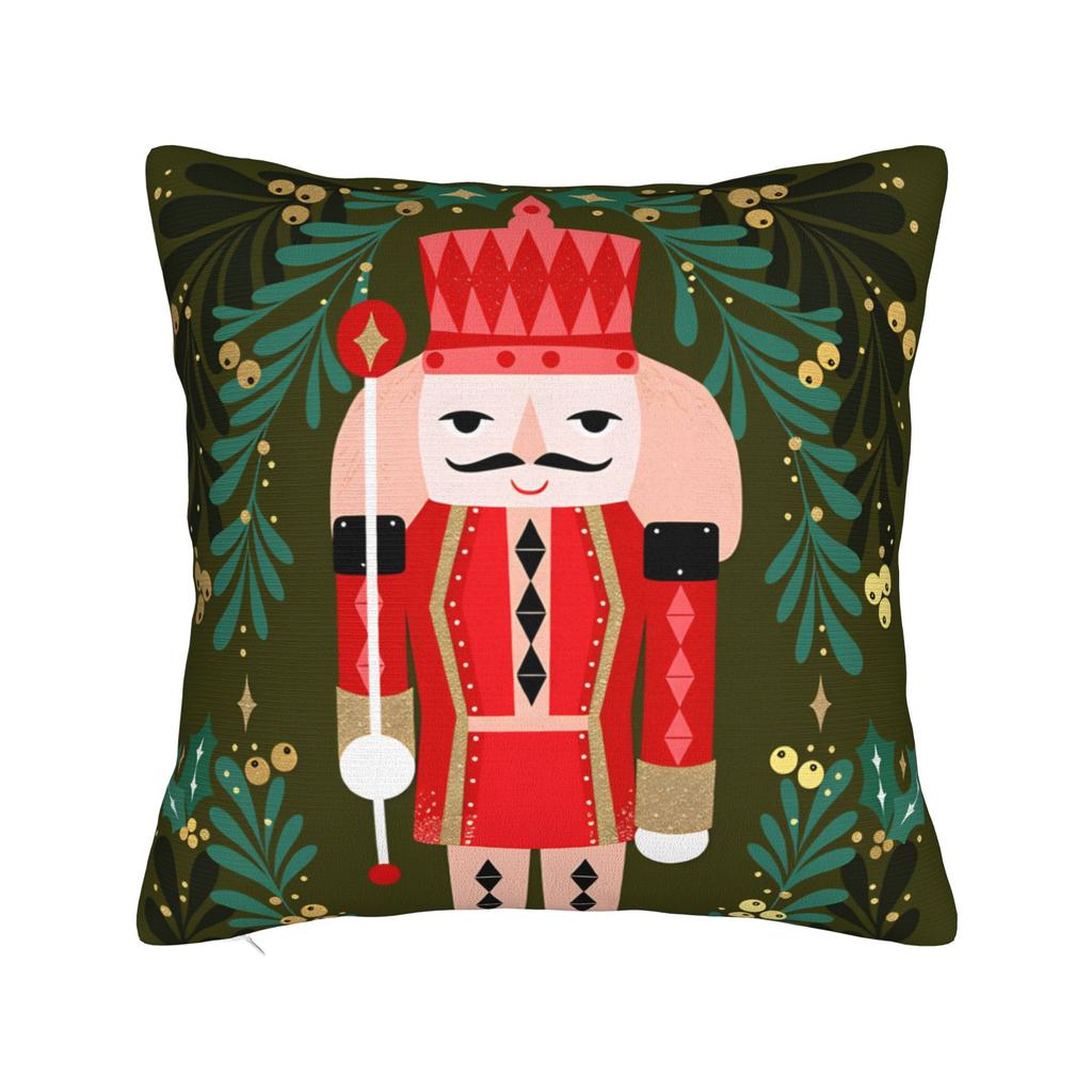 Christmas Nutcracker Pillow Case  Funny Pillow Cover Comfy Pillowcases For Sofa Car Home Decor