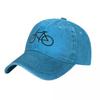 Bike Silhouette Washed Baseball Cap Trucker Hat Summer Men Women Casual Snapback Cap Outdoor Fishing