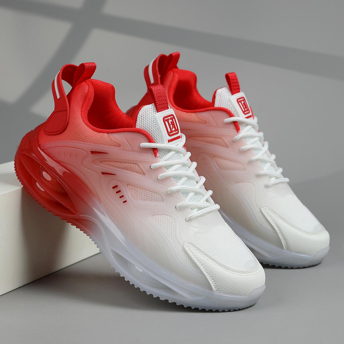 

Large size men s shoes fashionable color matching non-slip outsole breathable mesh versatile and stylish cool sports shoes 46