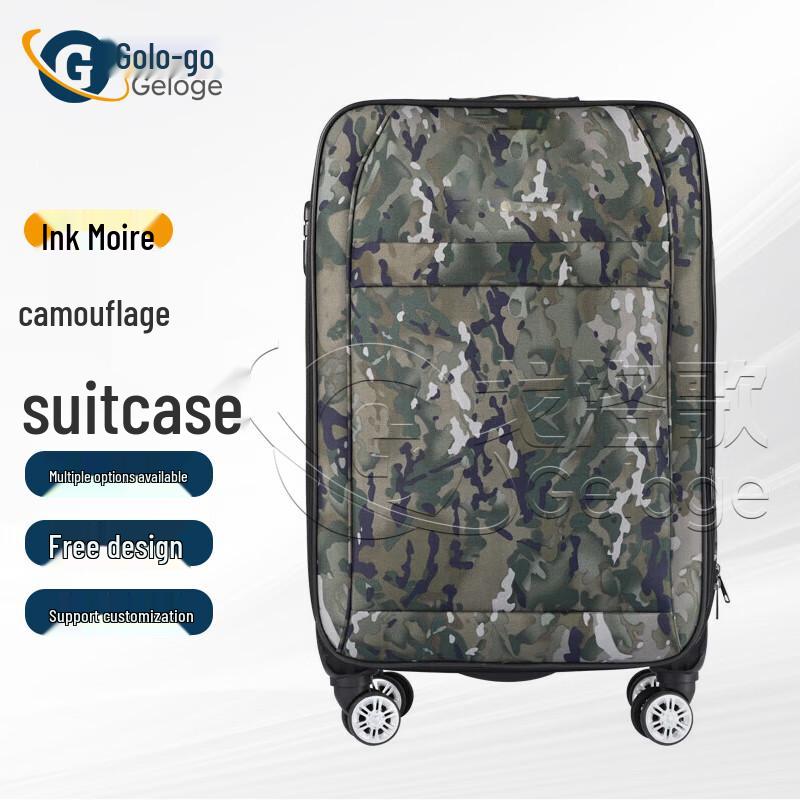 Geluoge Military Theme Camouflage Trolley Suitcase