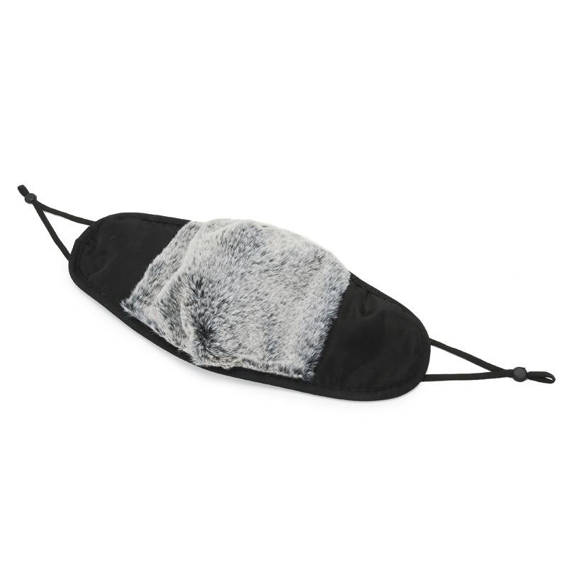 New women's warm two-piece set with mask, piled and thickened in winter, windproof and cold-proof imitation rabbit fur high-quality version
