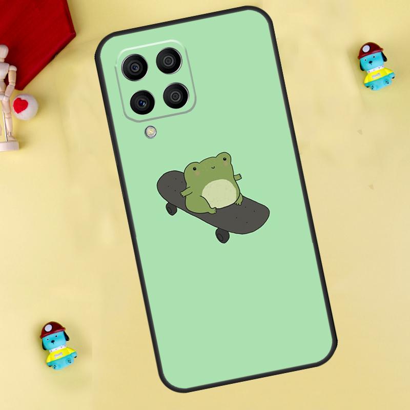 Frog Skateboard Cute Kawaii Case For Samsung Galaxy M33 M15 M55 M31 M13 M12 M14 M06 M16 M36 M56 M53 M32 M52 M35 M34 M54