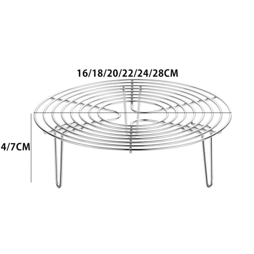 Heat-resistant and insulated steamer rack, suitable for frying pans, steamers, and rice cookers. Stainless steel rice cooker rack, convenient multi-pu
