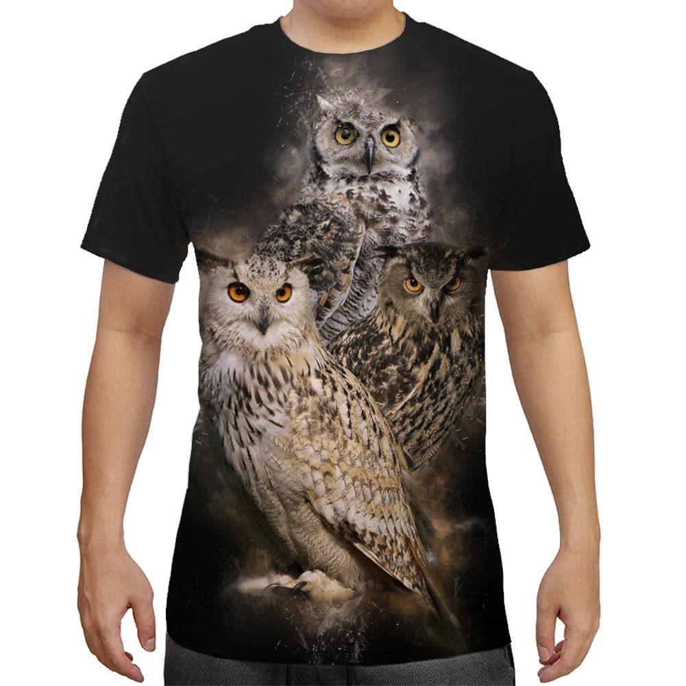 Letní Pánské Tričko s Krátkým Rukávem s 3D Potiskem Vzorů Zvířat s Kulatým Výstřihem Módní Ležérní