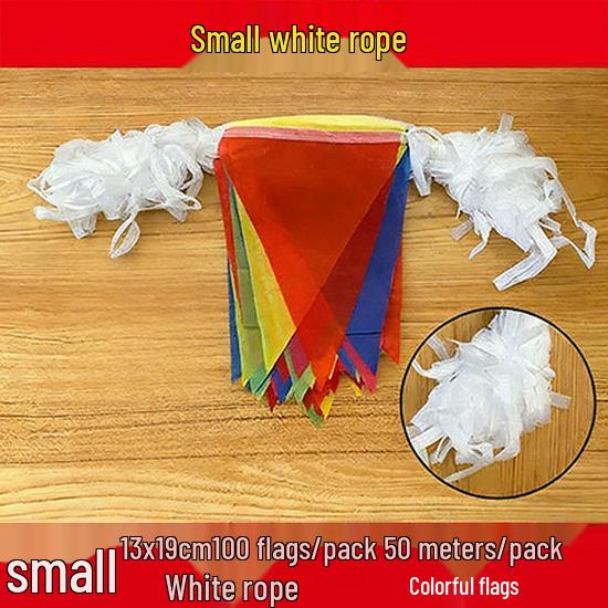Colorful Triangular Hanging Flags for Outdoor Celebrations and Decorations, Red Wedding Warning