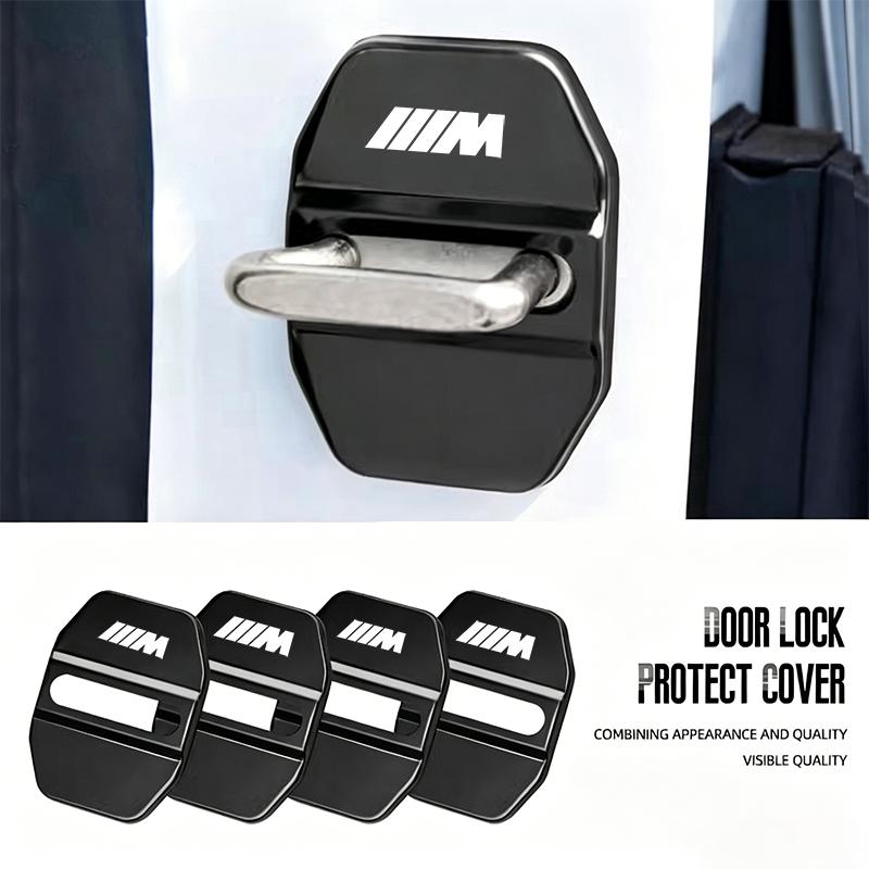 4Pcs Car Styling Car Door Lock Covers Protection Accessories Sticker For BMW G80 G06 G07 G42 G14 G15 G16 F82 M M2 M3 M4 M5 M6 LL3
