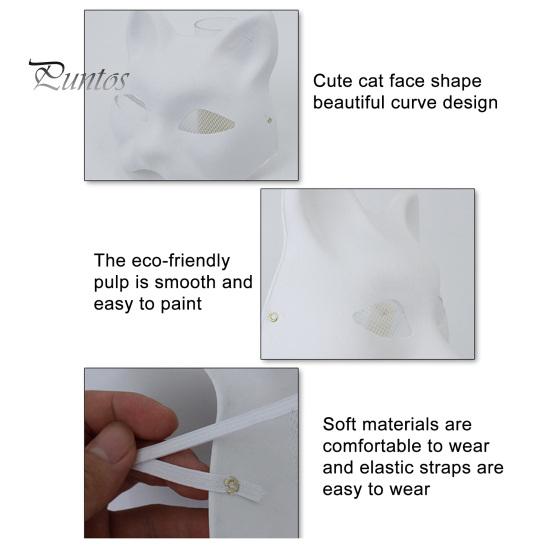 DIY Therian Masque Kit Cat Fox Dyreansiktspute med pels Halloween Rollespill rekvisita for Masquerade Carnival Cosplay Party Supplies