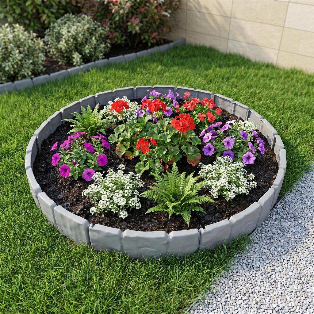 Plastic Garden Boundary Fence Lawns & Terraces - Durable Weather-Resistant Outdoor Decoration, Decorative Garden Fence, Lawn Edging Tool