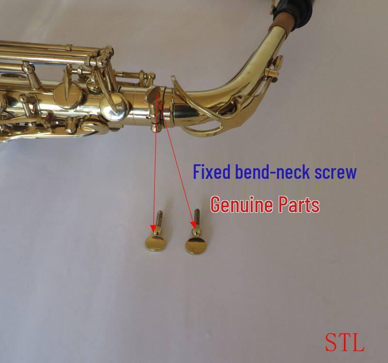 Saxophone Neck Fixing Screw for Alto/Tenor - Yellow Wind Instrument Accessory Screw+Nut