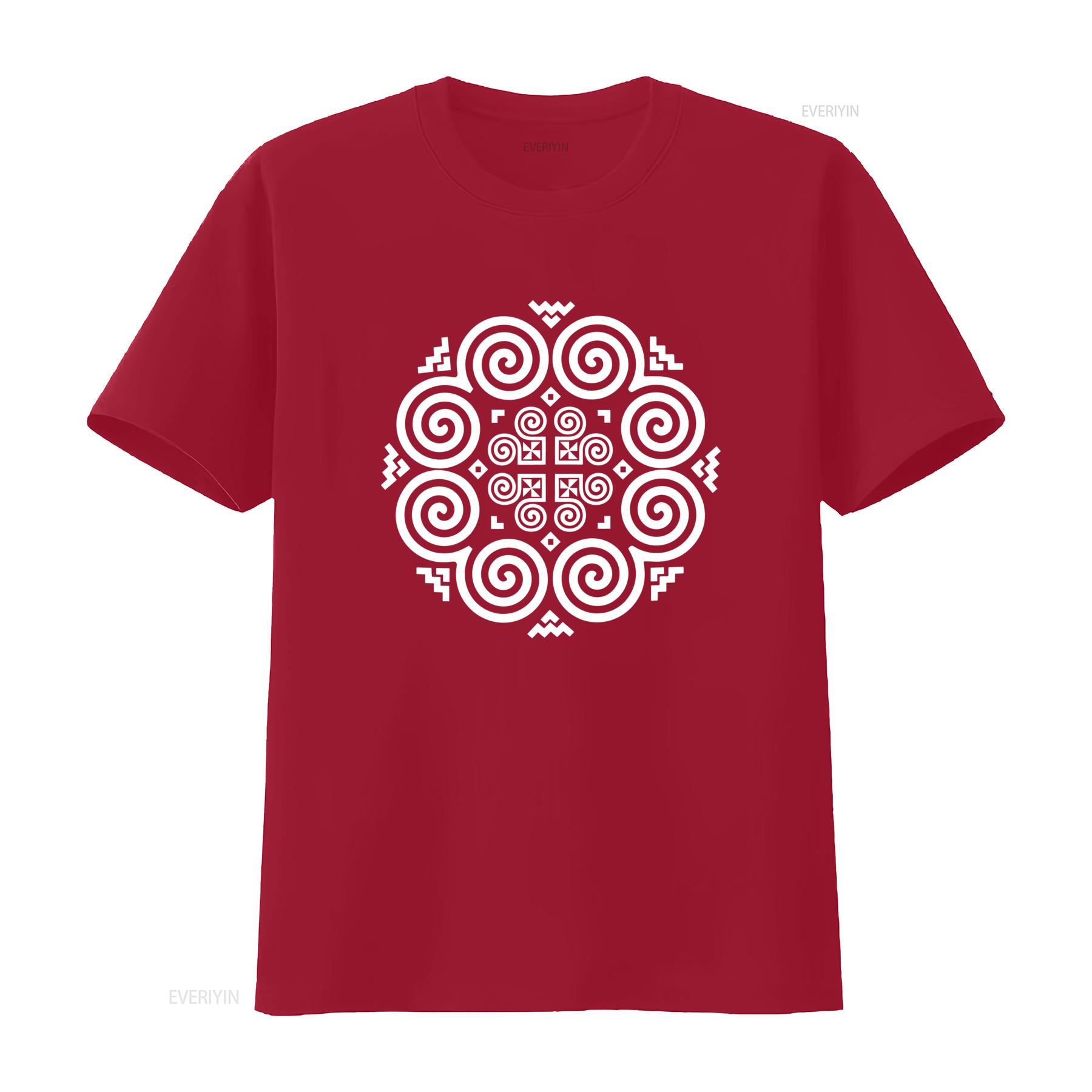 Stylish Hmong Logo Culture Indigenous Southeast Asia Print  T Shirt vintage Washed Stretched streetwear Versatile Comfortable S