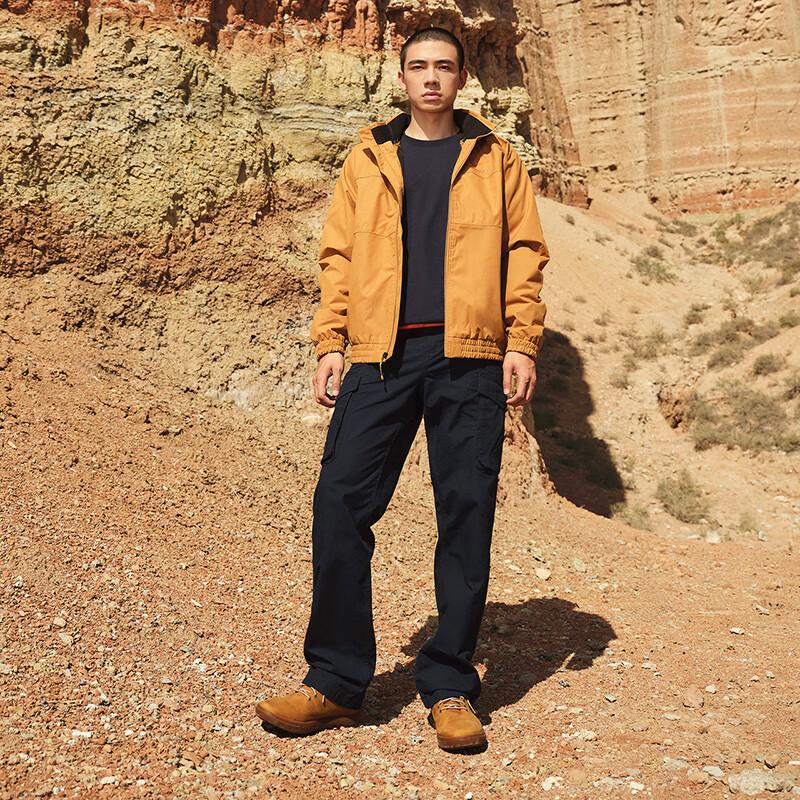 Timberland Solid Color Outdoor Waterproof Three-In-One Hooded Jacket Men Jackets Wheat A6NFS-P47