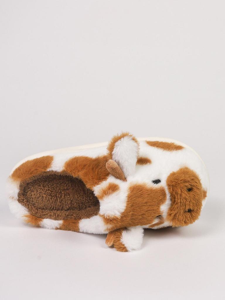 Unisex Plush Cotton Slippers: Warm, Thick-Soled Indoor Footwear for Men and Women