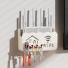 1Pcs Mini Mushroom Hook Router Shelf, Cartoon Wireless Tv Set-Top Box Storage Rack, Wall-Mounted, No-Drill Storage Box.