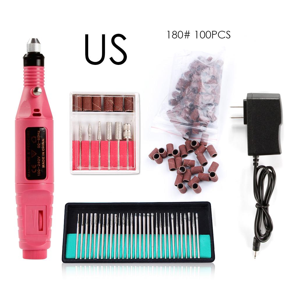 Nail Electric Nail File Apparatus for Manicure Nail Milling Drill Grinding Cutters Sanding Bands Set