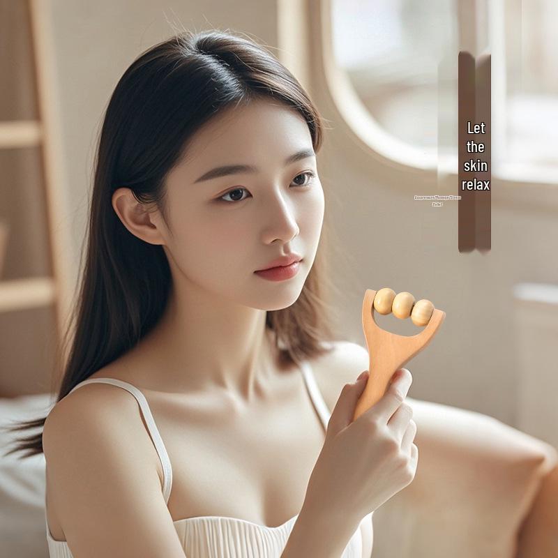 

Wooden Portable Roller Massager for Neck, Shoulders, Spine, Legs, and Feet
