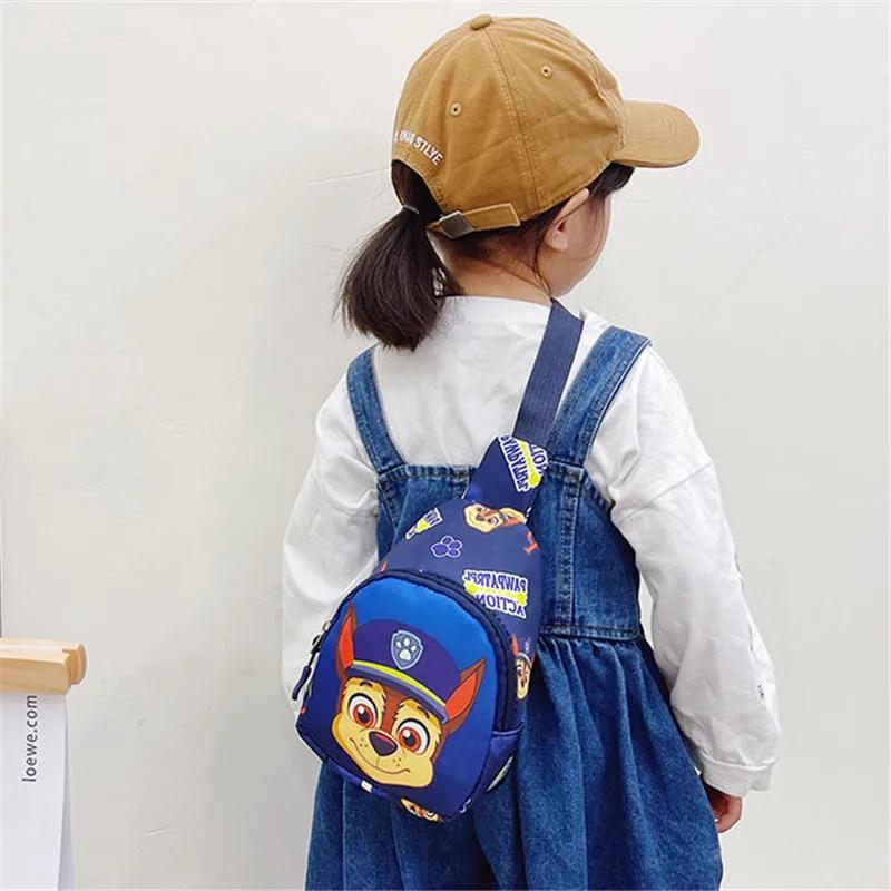 Paw Patrol Chest Bag Kawaii Cute Cartoon Shoulder Bags For Children Boys Girls Paw Patrol Travel Backpack Crossbody Bag Gifts